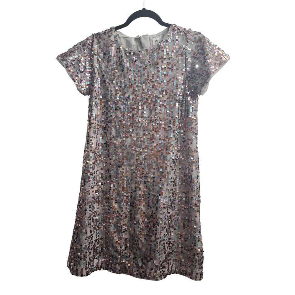 GAP Kids Girls Sequin Party Dress Luminous Multi Color Glittery Tulle XXLG 14 16